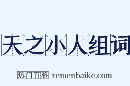 天之小人组词是什么意思的图片